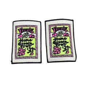 Fresh Home Grown Fruit Embroidered Iron-On Patches 2-Piece Set